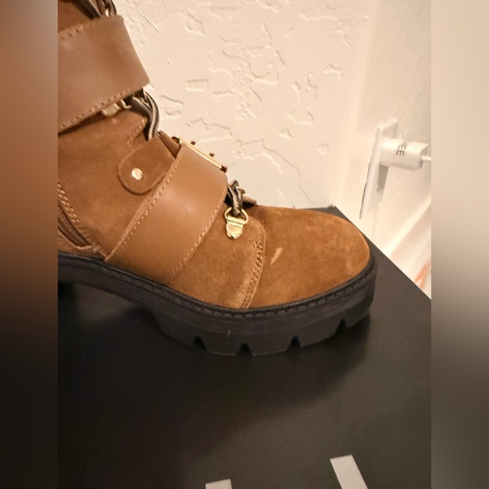 Aqua Women's Genie Buckle Hiker Boots Cognac size 8 - Picture 10 of 14